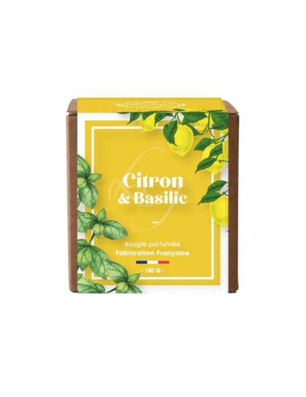 Bougie végétale 180 gr - Duo Citron & Basilic