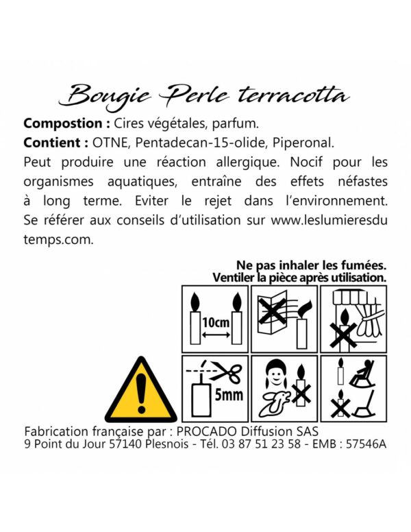 Bougie Perle 720 gr - Terracotta