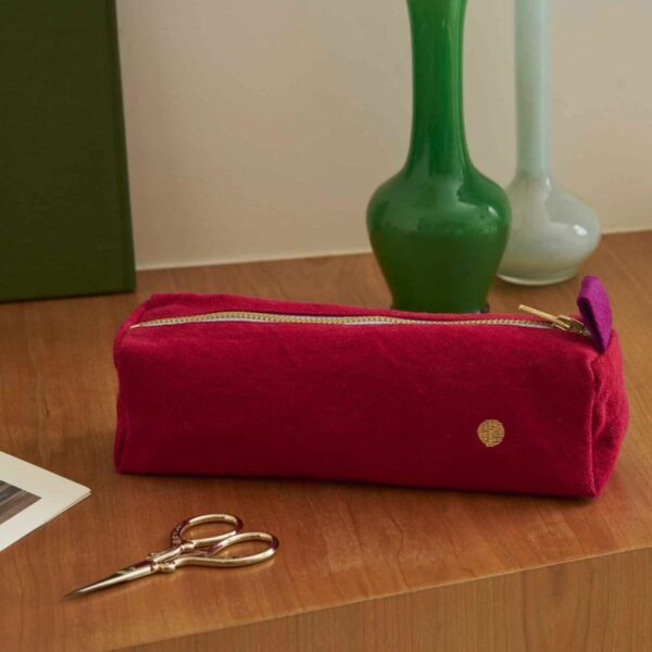 Trousse de bureau en coton bio déperlant – La Cerise sur le Gâteau – Image 1